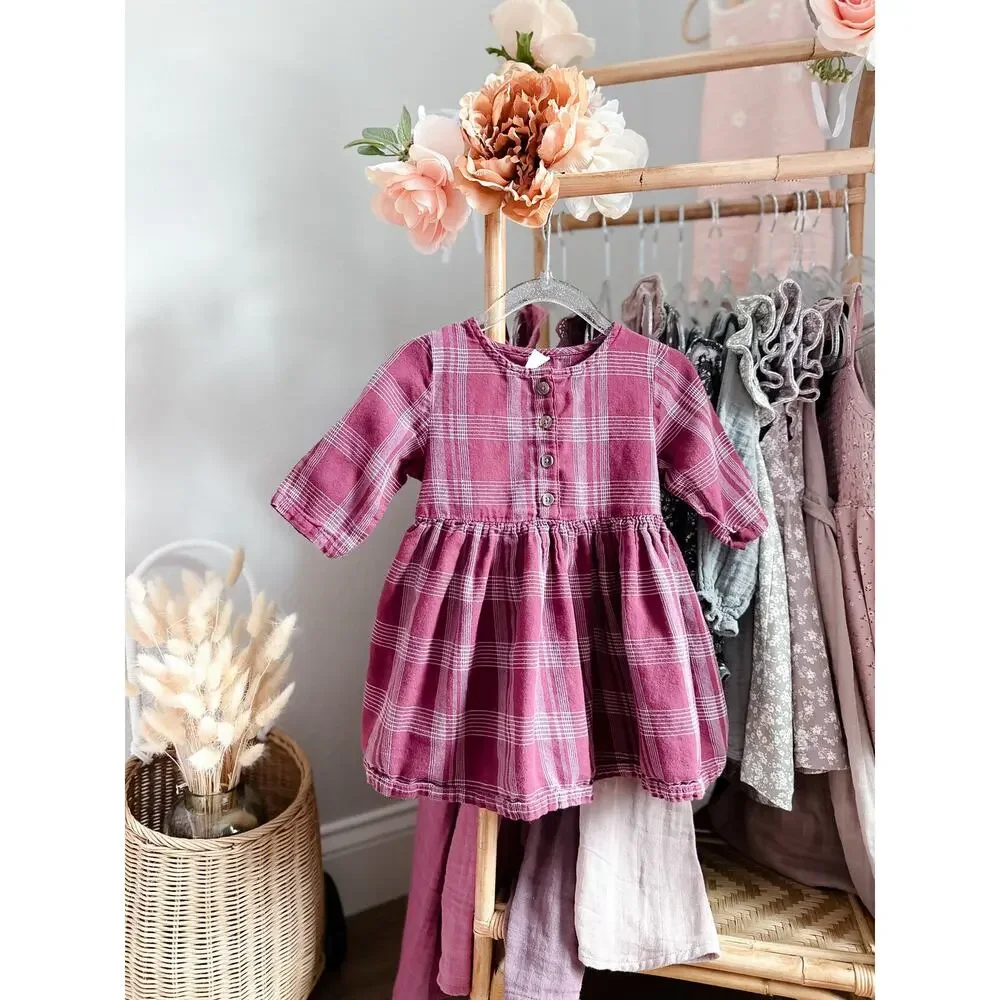 When The Leaves Begin To Fall Old Navy Burgundy Plaid Shirt Dress